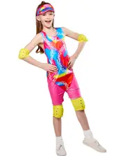 Rollerskate Barbie Girls Costume