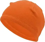[X AUTOHAUX] Cycling Hat Keep Warm Hard Hat Liner Polar Fleece Fabric Orange 26x17cm 1 Pcs