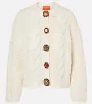 [La DoubleJ] La DoubleJ Portrait embellished cardigan UK 12 multicoloured