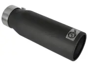 aFe for MACHForce XP Exhausts Tips SS-304 EXH Tip 3in x 4Out x 12L Bolt-On (blk)