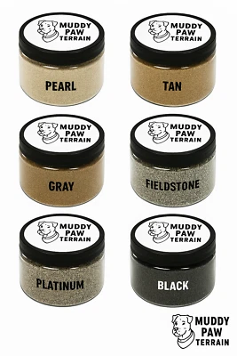Poly Sand Basing Grit by Muddy Paw Terrain | 6 Colors for Miniatures - (FIELDST)