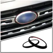 Gloss Black Front Back Logo Badge Trim Ring Cover For Subaru Outback 2021-2022