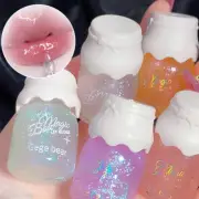 Cute Milk Jar Lip Gloss Lipstick Makeup Lip Oil Cosmetics Cute Matte Waterproof#
