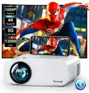 WiFi Bluetooth Projector, Pericat Native 1080P Movie Projector 5G Connectivity