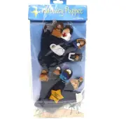 Roman Christmas Joseph Mary Baby Jesus Nativity Finger Puppet Kids Knit Gloves