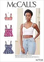 McCall's M7958 Misses' Close Fit Crop Tank Sewing Patterns Top - Size XS-S-M-L-XL