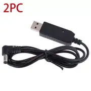 2X Portable Charger USB Cable For Baofeng UV-5R BF-F8HP Plus Walkie-Talkie Radio
