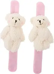 Vaguelly 8 Pcs Plush Bear Slap Ring Children Toys Kids Playset Animal Bracelet Cartoon Slap Bracelet The Christmas Sto Wrist Huggerhug Slap Bracelet Baby Stuffed Animals Party Favors