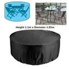Outdoor Furniture Round 1.28m/1.85m/2.3m Cover Waterproof Garden Table Shelter