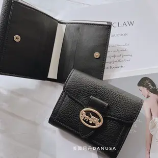 『美國阿丹』 Coach 女生經典素面LOGO 滿版LOGO 女用中夾 短夾 防刮 零錢袋 女用短夾