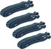 iplusmile 4pcs Elastic Ropes with Hooks Wear Resistant Binding Straps for Motorcycle Car Fixing and Luggage Storage Strong Elasticity and Toughness