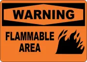 OSHA WARNING: FLAMMABLE AREA| Laminated Vinyl Decal Sticker Label