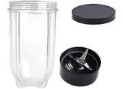 3 PCS Replacement Cup, Lid and extrusion blade For Magic Bullet Replacement Parts 16OZ Blender Cups Jar compatible with 250W Magic Bullet MB1001