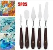 5Pcs/Set Artist Oil Painting Scraper Stainless Spatula Palette Knife Art Tools