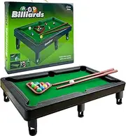 YumSur Mini Pool Table Pool Table Set with 11 Balls, 2 Cues and 1 Triangle, Portable Stress Relief Table Snooker Game Set for Children and Adults