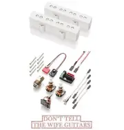 EMG JV SET WHITE Jazz Bass Bridge & Neck J Pickup Set Active Jazz Pots & Wiring