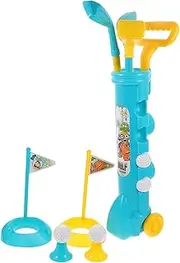 BRIGHTFUFU 1Set Outdoor Golf Set Bases Flags Pe Sports for Parent Interaction Kindergarten Fun