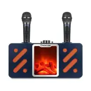 Karaoke Machine with Two Wireless Microphones, Portable Bluetooth Singing Spe...
