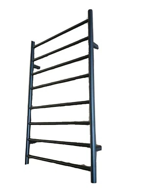 Matte Black NON Heated Towel Rail rack Round square 8 bar 620 mm wide 1000 h