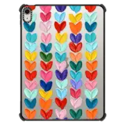 iPad Air 11-inch (M2/M3) iPad Impact Case Clear Polka Daub Hearts