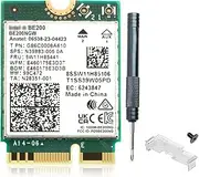 REKONG WiFi 7 BE200 BE200NGW M.2 WiFi Card BT5.4 802.11BE Tri-Band 8774Mbps NGFF WiFi 7 Wireless Network Laptop New WiFi 7 Adapter for PC Windows11/10(Not Support All AMD Motherboards)