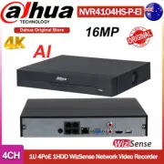 DAHUA 4CH NVR4104HS-P-EI 4POE Compact 1U 1HDD WizSense Network Video Recorder AU