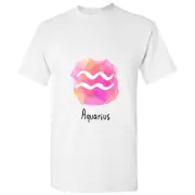 Aquarius Zodiac Horoscope Astrological Pink Sign Men T Shirt Tee Top