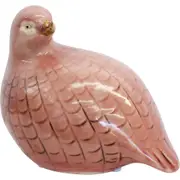 LVD Guinea Fowl Porcelain Figurine Ornament Display Decor 15.5cm Peach A