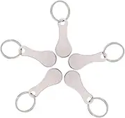 TEHAUX 5Pcs Trolley Shopping Tokens Keychain Shopping Cart Tokens for Supermarket Trolleys Convenient Keyring Design for Easy Access and Compatibility
