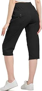 [nayjury] Women's Cargo Capris Hiking Pants with 6 Pockets Lightweight Quick Dry Outdoor Travel Casual Cotton Comfy Summer Pants
