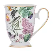 Ashdene Romantic Garden Footed Mug - White