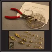Necklace Bracelet Bead Stringing Starter Repair Kit- clasps crimps wire cord..