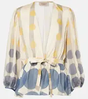 [Adriana Degreas] Adriana Degreas Polka-dot top AU 12 beige