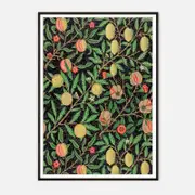 Galrie William Morris Fruit Garden Classic Floral Art Print for Home Decor, Black Frame, A3 30 x 42cm (12 x 16inch)