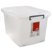 5 x 55L Heavy Duty Large Plastic Storage Tubs 55L Crate Containers Tub Lid FD