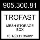 IKEA TROFAST Mesh Storage Box Light Green-gray 16 1/2x11 3/4x9" 905.300.81