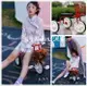 新款兒童攝影道具腳踏車韓式鐵藝自行車旅拍外景小紅車兒童小車