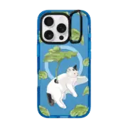 iPhone 16 Pro Impact Ring Stand Case MagSafe Compatible Summer Cat