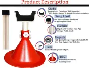 HOOF Farrier Stand, Standard Size Hoof Trimming Shoeing (Red) + Hoof Knife
