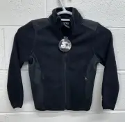 NWT Starter Black Micro Fleece Zip Jacket / Kids Size XS
