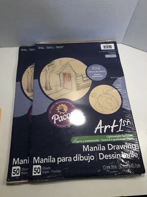 2 Pkgs Pacon Art1st Lightweight Textured Manila Paper 50 Sheets Ea 12x18 Sealed
