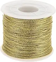 1Roll Present Wrapping Rope String for Crafts Metallic Twine for Present Wrapping Beading and Jewelry Making Portable and Easy to Store for Holidays