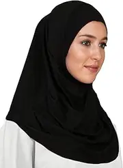 [Lina & Lily] Modal Jersey Muslim Amira Instant Hijab Scarf One Piece Ready-To-Wear