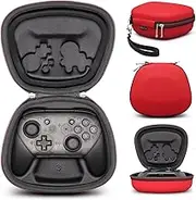 sisma Switch Pro Controller Case Compatible with Official Nintendo Pro Controller Hard Shell Organiser Travel Protective Cover Storage Case Carrying Bag Red