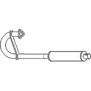 MF9010 Fits Massey Ferguson MF Tractor Muffler TO35 M115 MF-9 17.5" Pipe Len