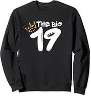 [X.Style] Happy 19th Birthday Man Woman King Crown Year Nineteen 19 Sweatshirt ds1145 Sweater (L) Black