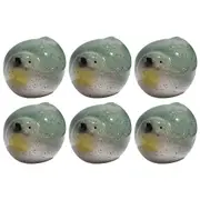 6x LVD Ceramic Birdie Ornament Small Decorative Tabletop Statue Home Decor Sky