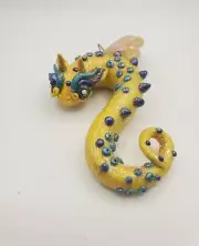 Faerie DRAGON Christmas Ornament WINDOW HANGER Handmade Polymer Clay HD02