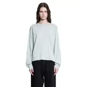 [6397] Seamed Perfect Long Sleeve Tee Blue