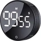 Digital Kitchen Timer, Visual timer Large LED Display Magnetic Countdown (Black)